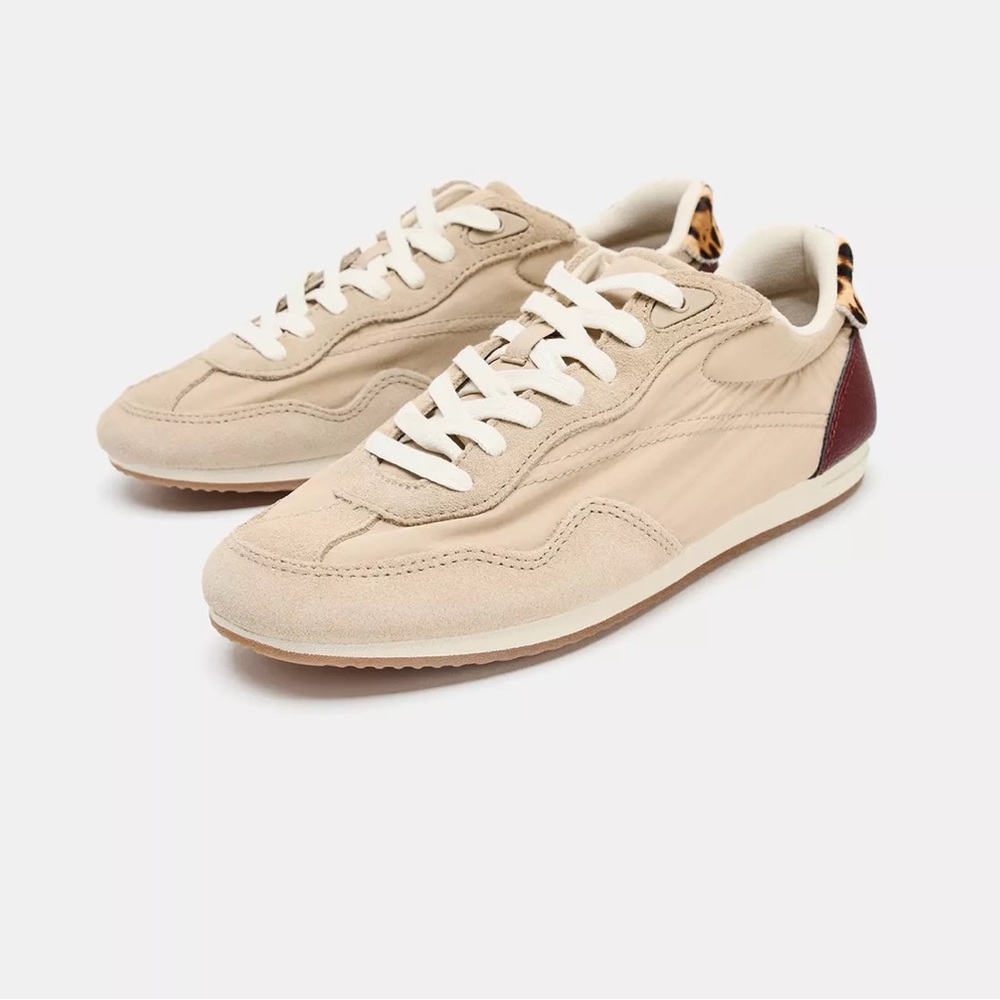 NWT Zara Beige and Brown Casual Sneakers